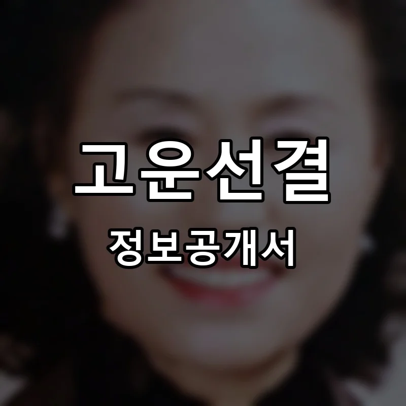 고운선결 프랜차이즈 창업 비용 정보공개서 요약