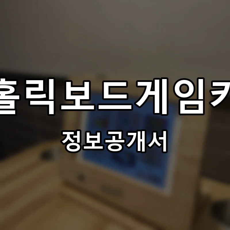 더홀릭보드게임카페 프랜차이즈 창업 비용 정보공개서 요약