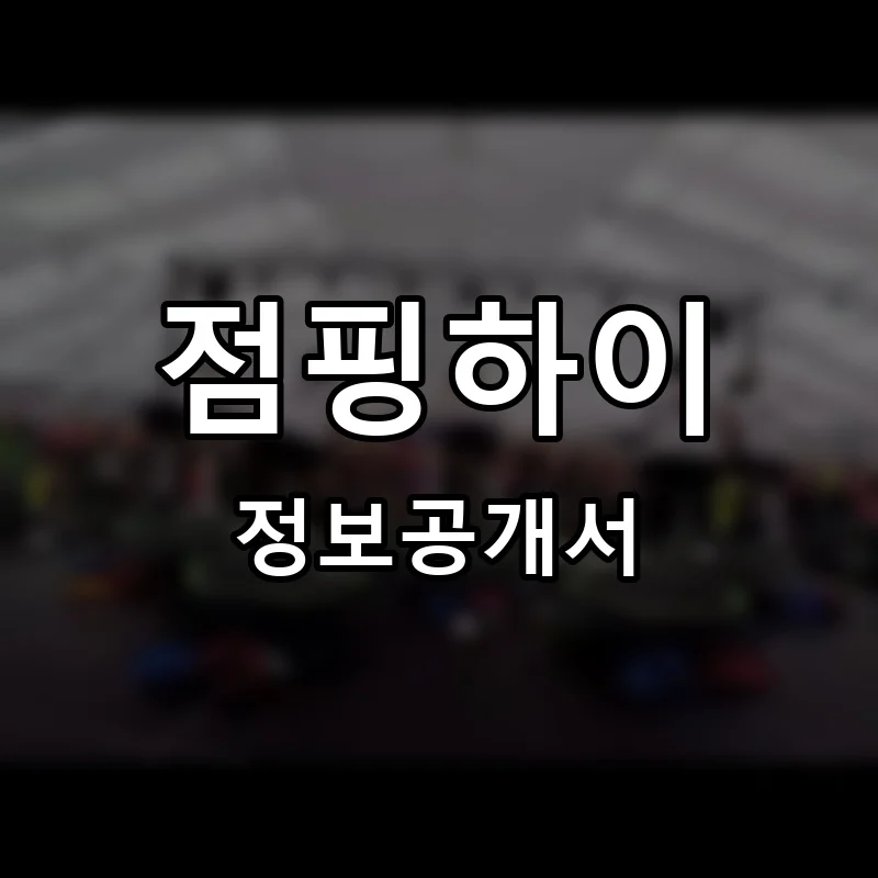 점핑하이 프랜차이즈 창업 비용 정보공개서 요약
