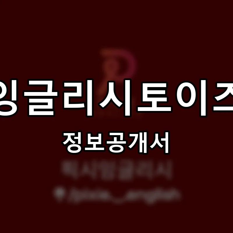 잉글리시토이즈 프랜차이즈 정보공개서