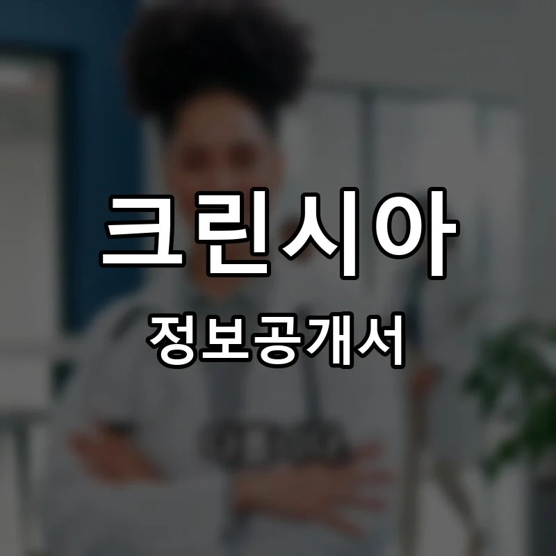 크린시아 프랜차이즈 창업 비용 정보공개서 요약
