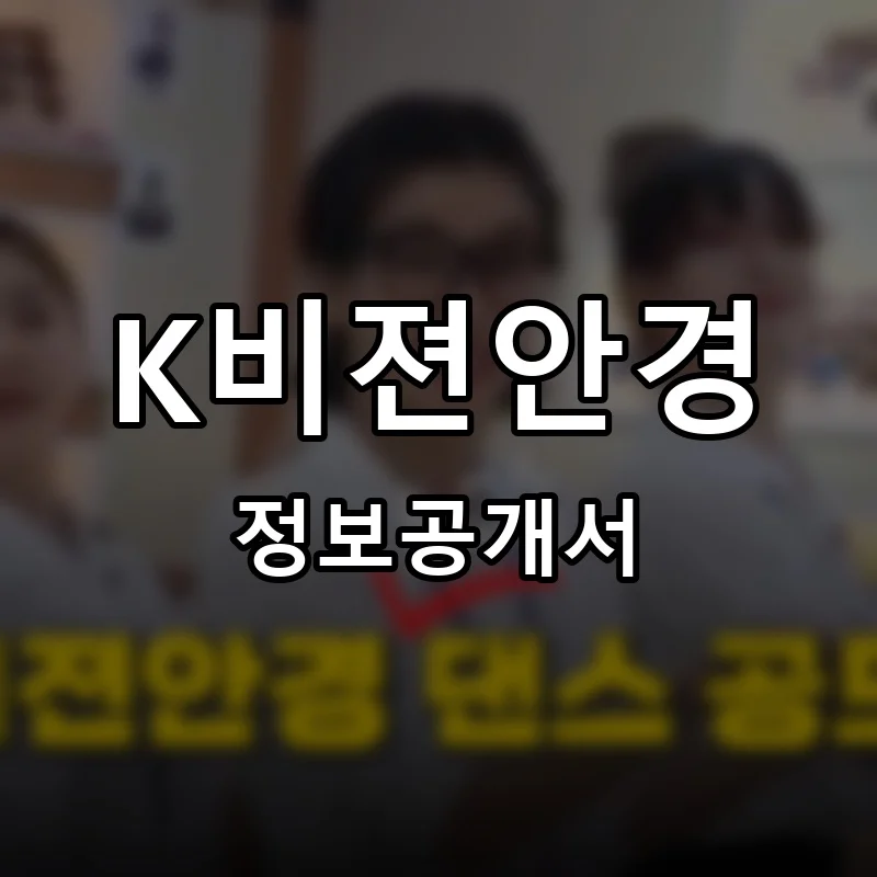 K비젼안경 창업 프랜차이즈 정보공개서 요약 2025.09.23
