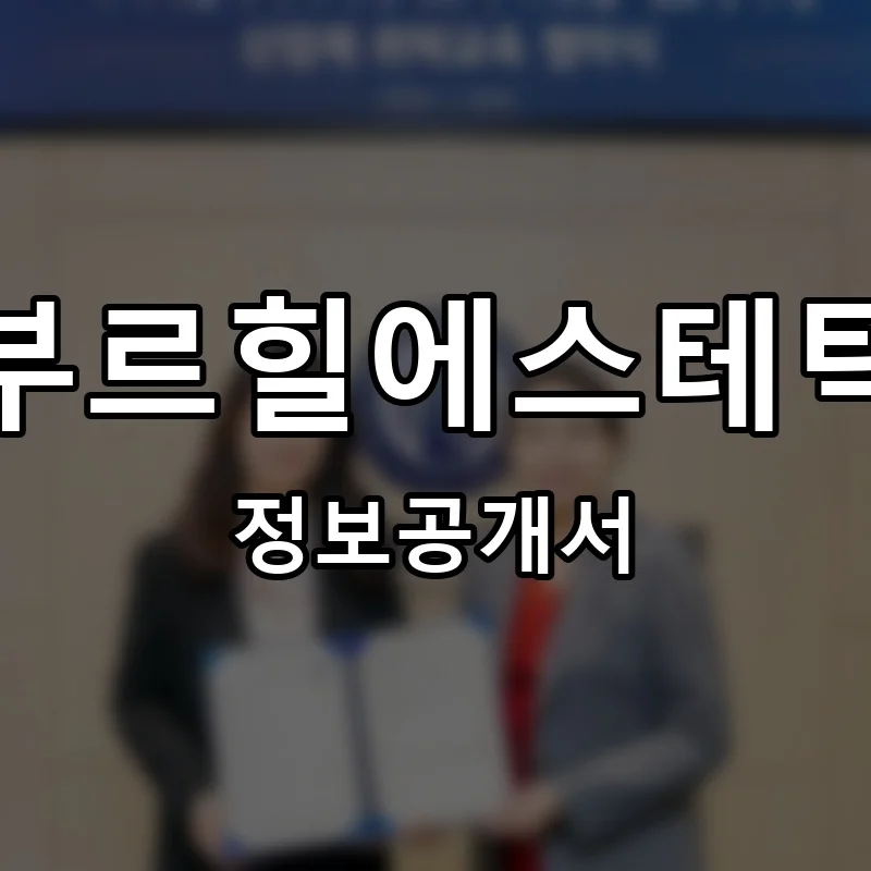 부르힐에스테틱 프랜차이즈 정보공개서