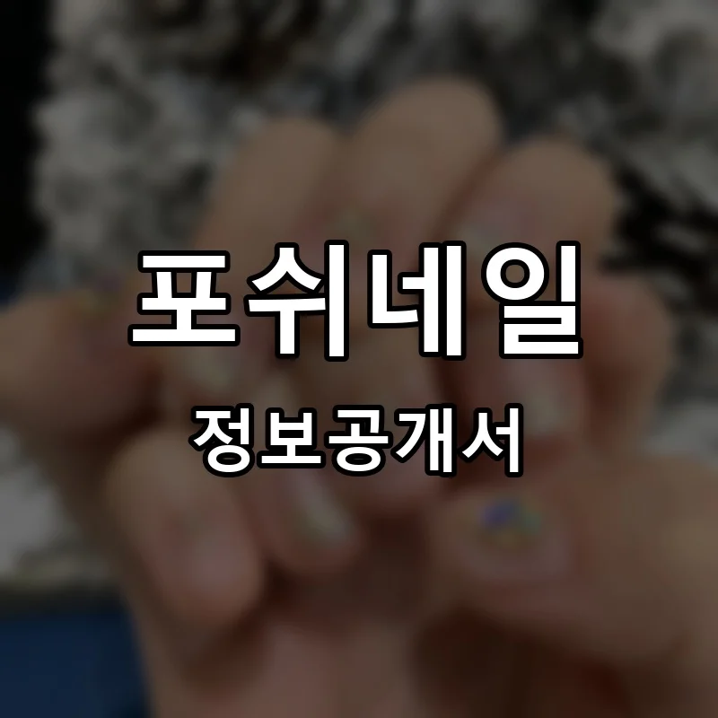 포쉬네일 프랜차이즈 정보공개서