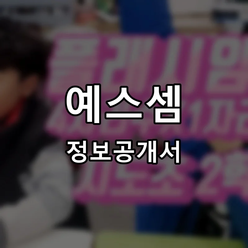예스셈 프랜차이즈 정보공개서