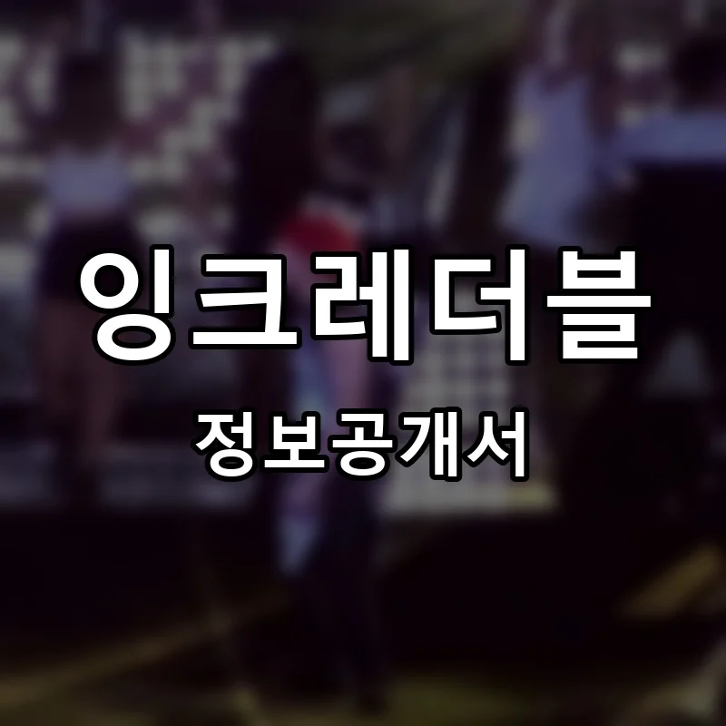 잉크레더블 프랜차이즈 정보공개서