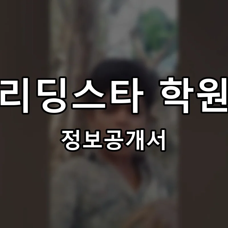 리딩스타 학원 프랜차이즈 창업 비용 정보공개서 요약