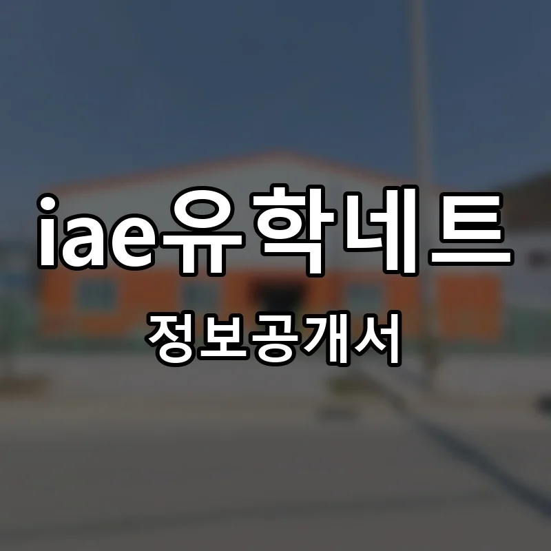 iae유학네트 창업 프랜차이즈 정보공개서 요약 2025.10.16