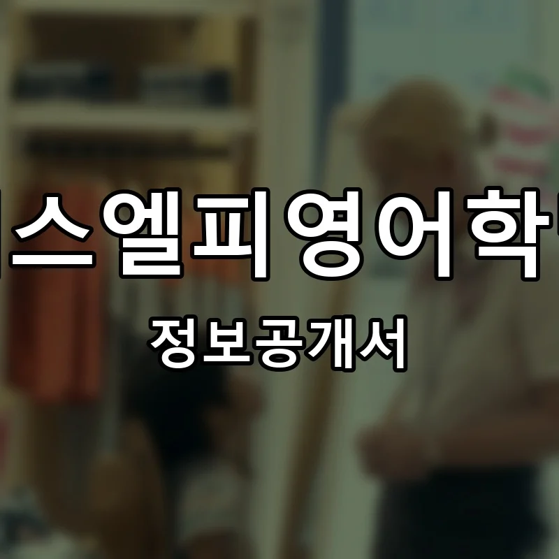 에스엘피영어학당 프랜차이즈 정보공개서