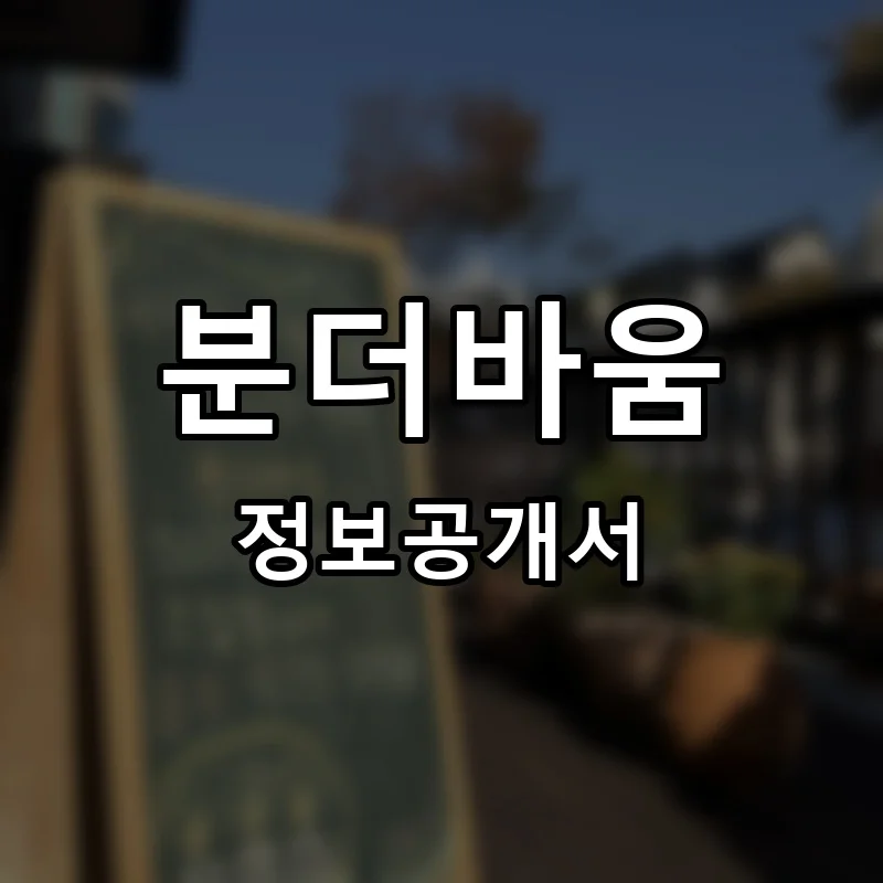 분더바움 프랜차이즈 정보공개서 요약 2025.10.20