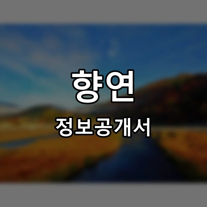 향연 프랜차이즈 창업 비용 정보공개서 요약