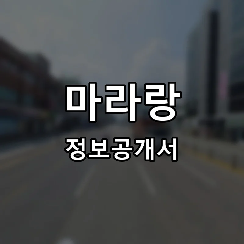 마라랑 프랜차이즈 정보공개서 요약 2026.02.04
