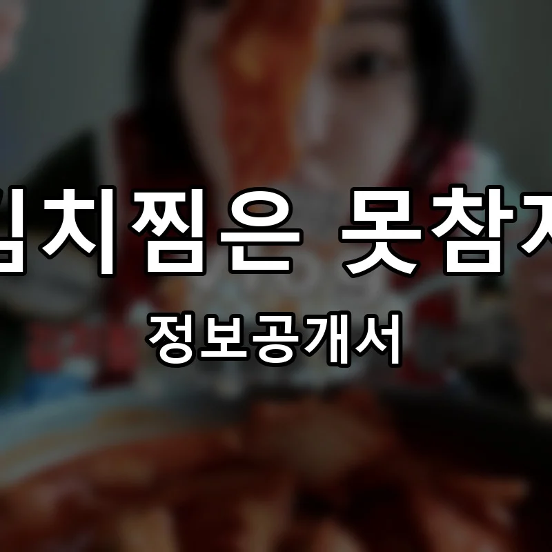 김치찜은 못참지 프랜차이즈 정보공개서 요약 2026.03.06