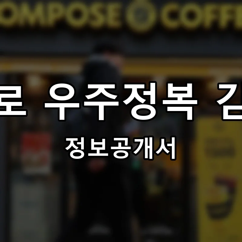 김치로 우주정복 김우정 프랜차이즈 정보공개서 요약 2026.01.06