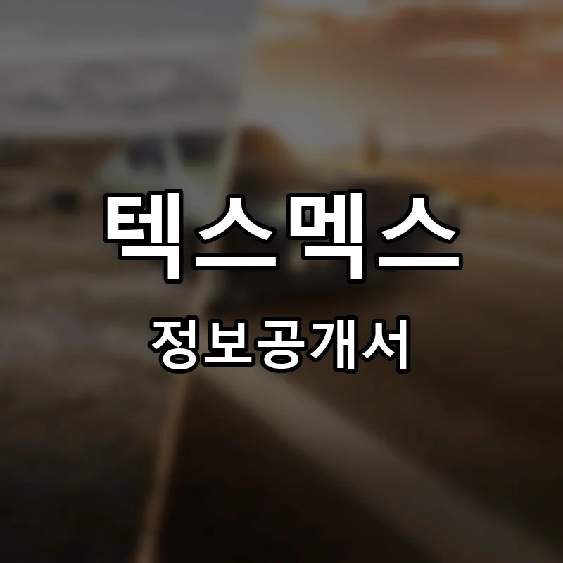 텍스멕스 프랜차이즈 창업 비용 정보공개서 요약