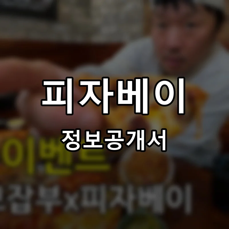 피자베이 프랜차이즈 정보공개서