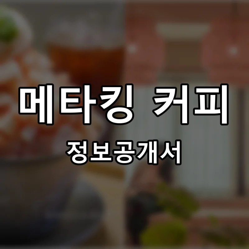메타킹 커피(METAKING COFFEE) 프랜차이즈 창업 비용 정보공개서 요약