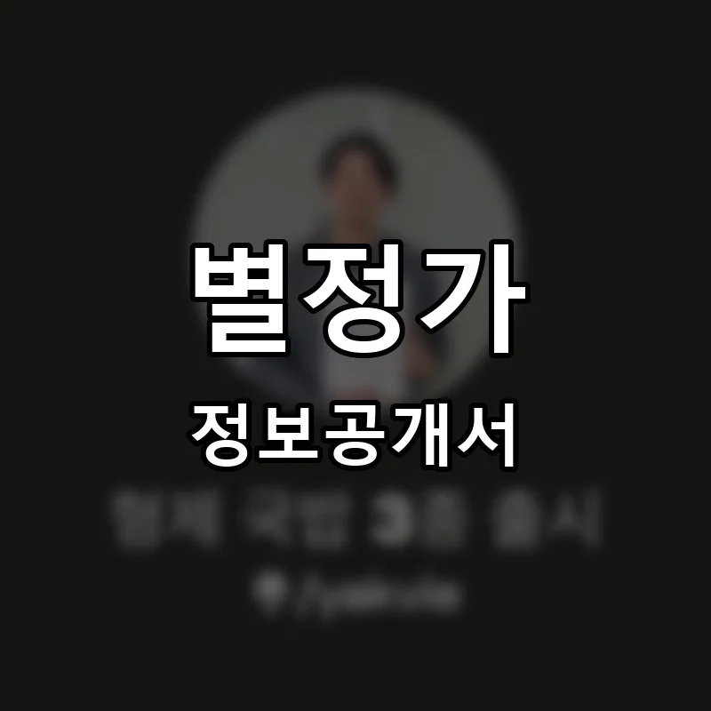 별정가 프랜차이즈 정보공개서