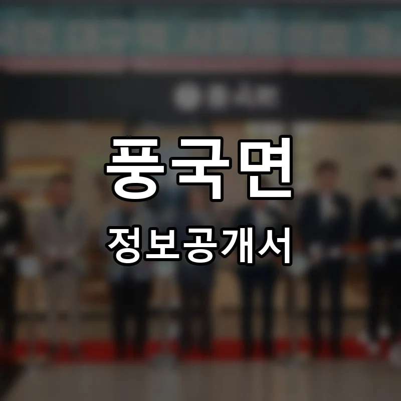 풍국면 프랜차이즈 정보공개서