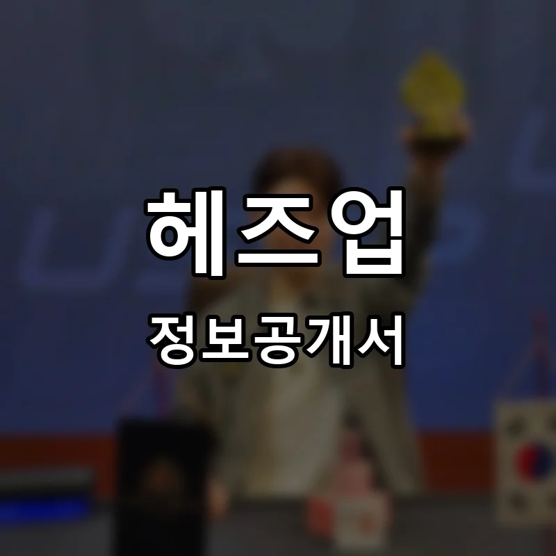 헤즈업 프랜차이즈 정보공개서
