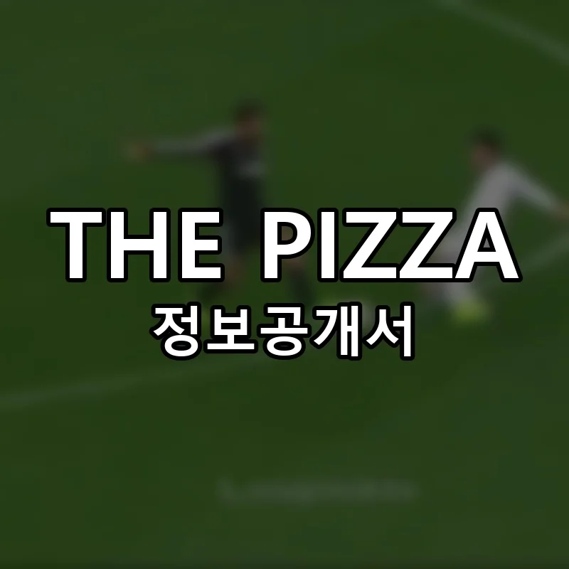 THE PIZZA(더피자) 프랜차이즈 창업 비용 정보공개서 요약