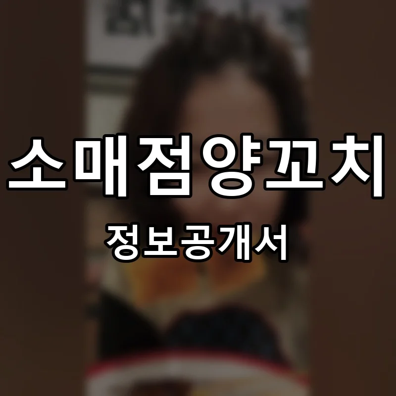소매점양꼬치 프랜차이즈 창업 비용 정보공개서 요약