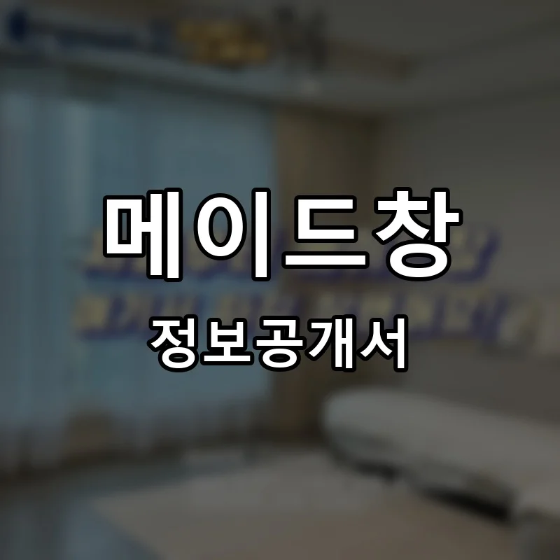 메이드창 프랜차이즈 창업 비용 정보공개서 요약