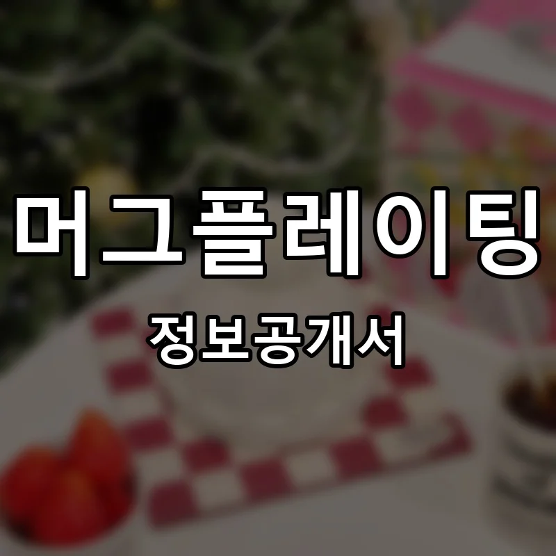 머그플레이팅 프랜차이즈 창업 비용 정보공개서 요약