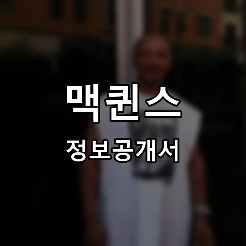 맥퀸스(McQueen’s) 프랜차이즈 정보공개서 요약