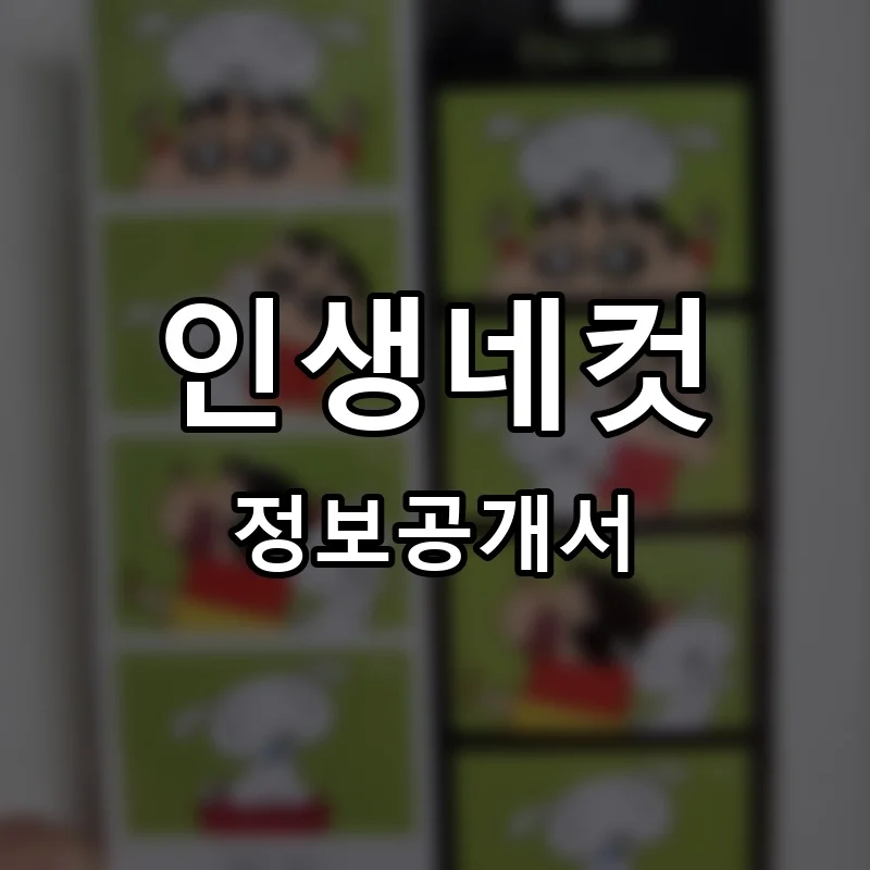 인생네컷 프랜차이즈 창업 비용 정보공개서 요약