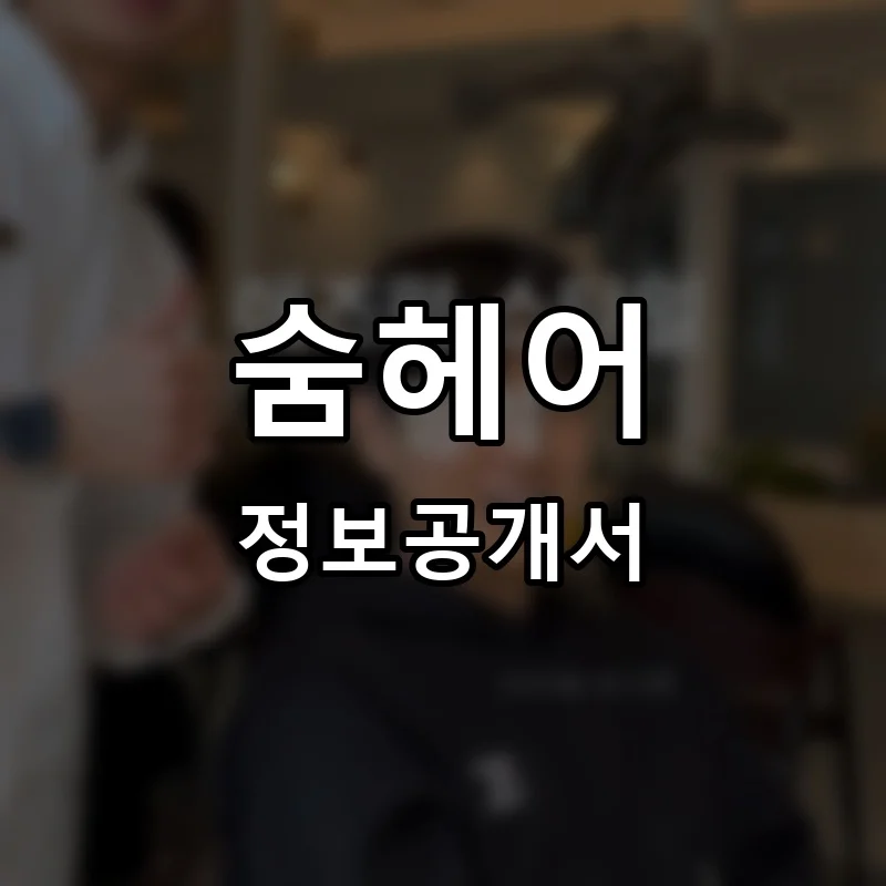 숨헤어 프랜차이즈 창업 비용 정보공개서 요약