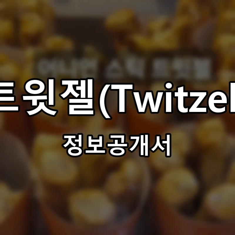 트윗젤(Twitzel) 프랜차이즈 창업 비용 정보공개서 요약