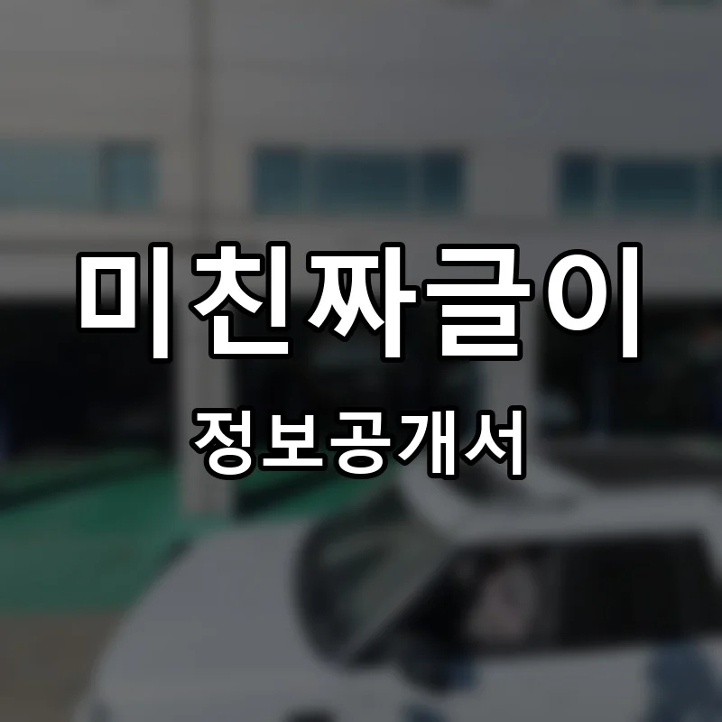 미친짜글이 프랜차이즈 창업 비용 정보공개서 요약