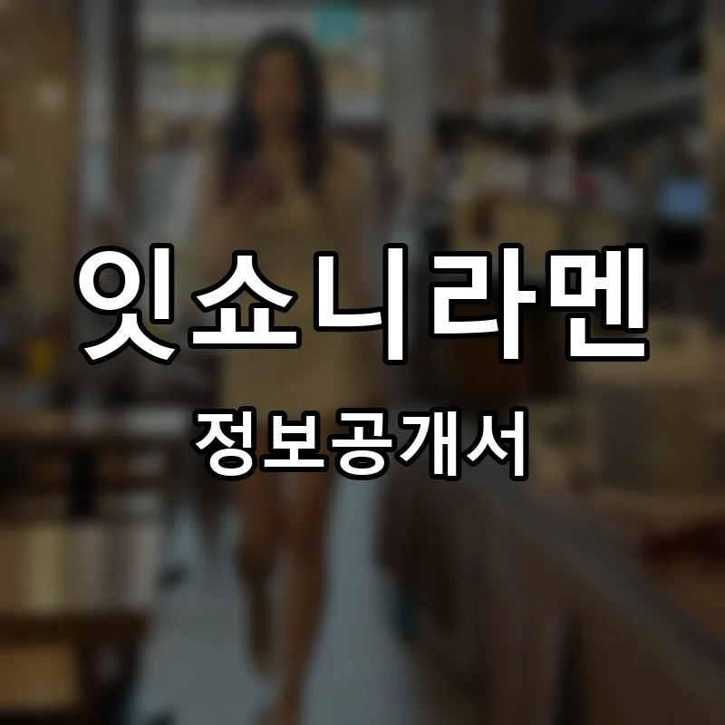 잇쇼니라멘 프랜차이즈 창업 비용 정보공개서 요약