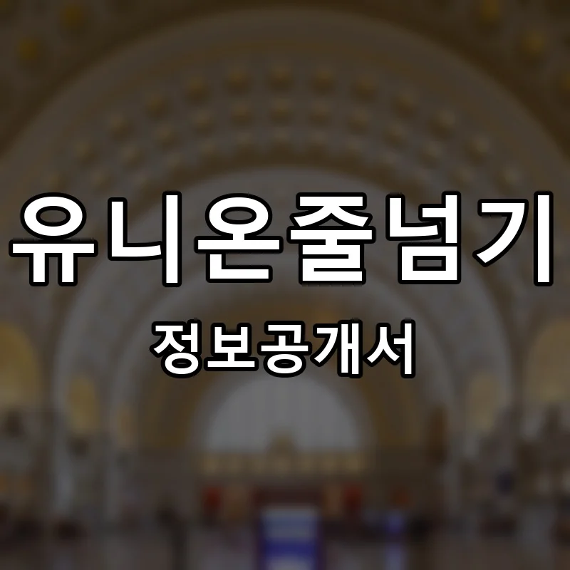유니온줄넘기 프랜차이즈 정보공개서