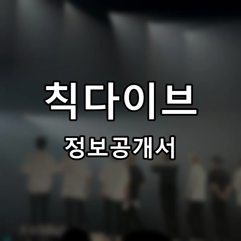 칙다이브 프랜차이즈 창업 비용 정보공개서 요약