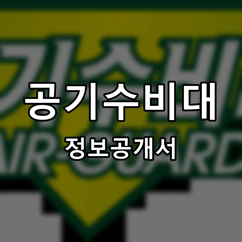 공기수비대 창업 프랜차이즈 정보공개서 요약 2026.05.11