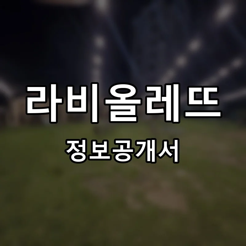 라비올레뜨 프랜차이즈 정보공개서