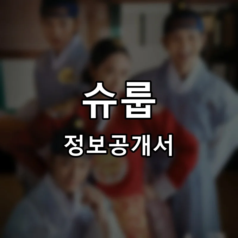 슈룹 프랜차이즈 창업 비용 정보공개서 요약