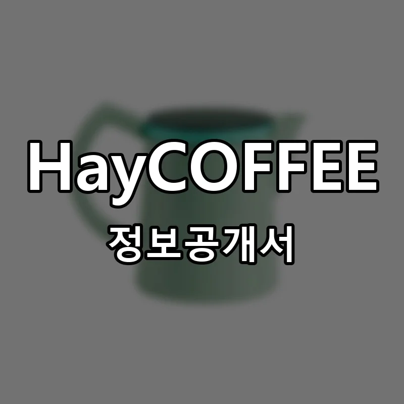 HayCOFFEE 창업 프랜차이즈 정보공개서 요약 2026.05.22