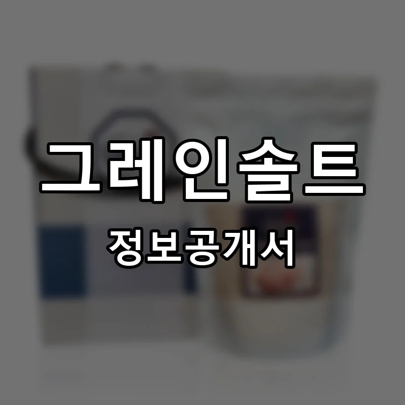 그레인솔트 창업 프랜차이즈 정보공개서 요약 2026.05.27