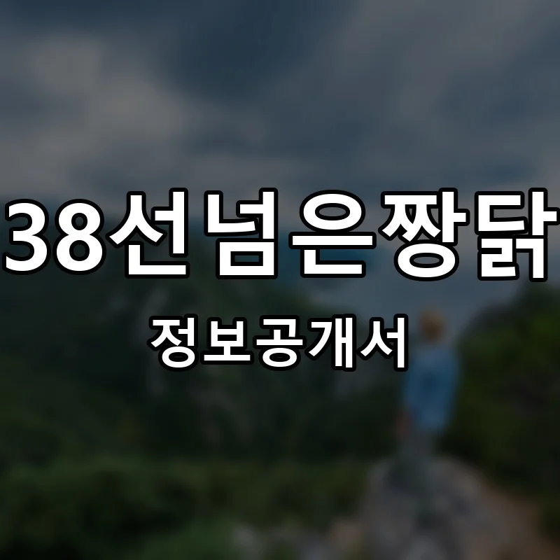38선넘은짱닭 창업 프랜차이즈 정보공개서 요약 2025.10.17
