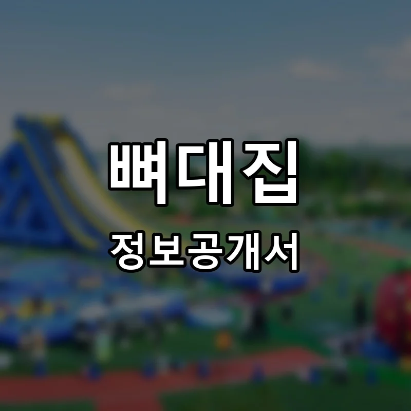 뼈대집 프랜차이즈 창업 비용 정보공개서 요약
