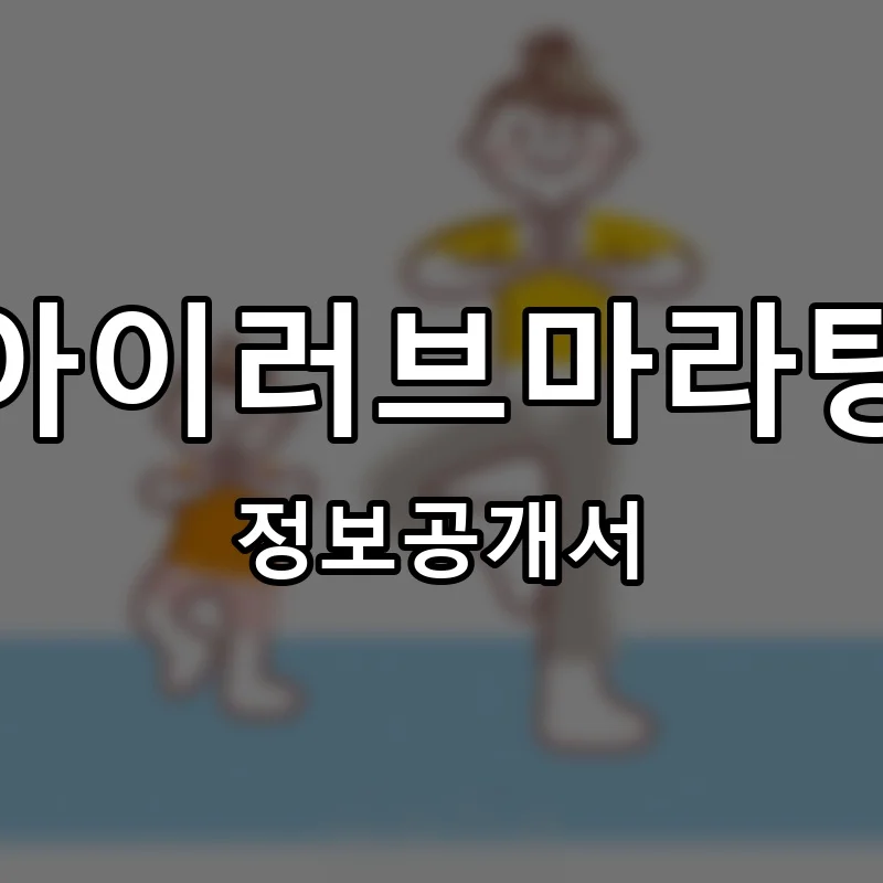 아이러브마라탕 프랜차이즈 창업 비용 정보공개서 요약