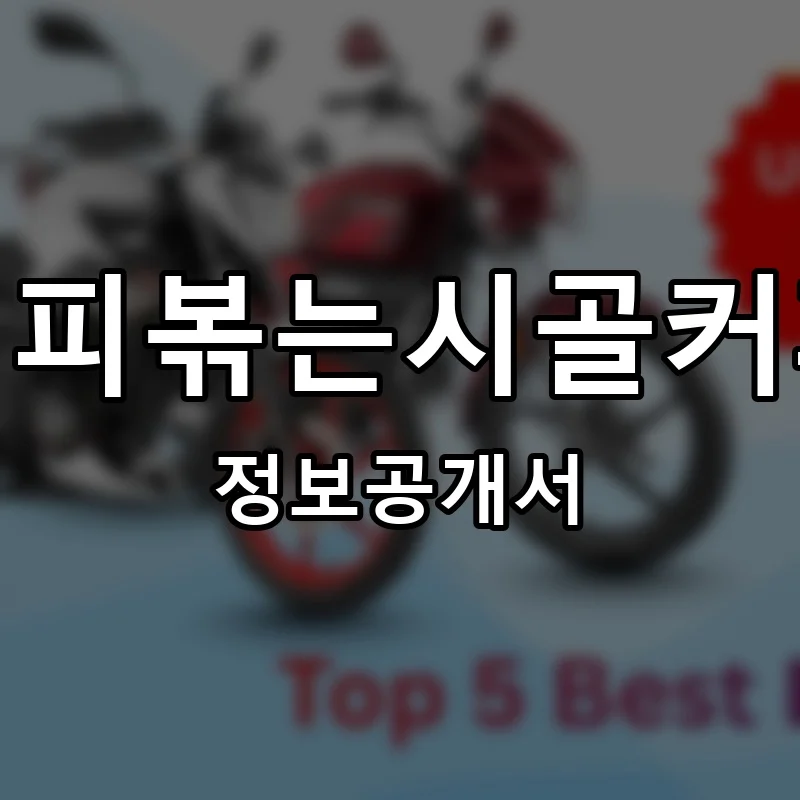 커피볶는시골커피 프랜차이즈 창업 비용 정보공개서 요약