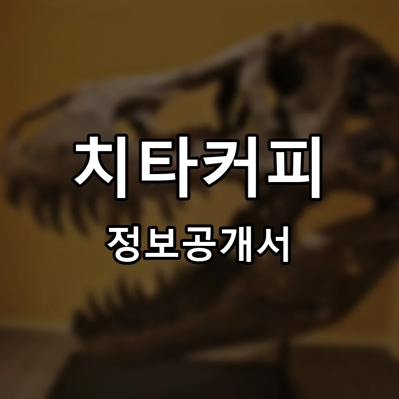 치타커피 프랜차이즈 창업 비용 정보공개서 요약