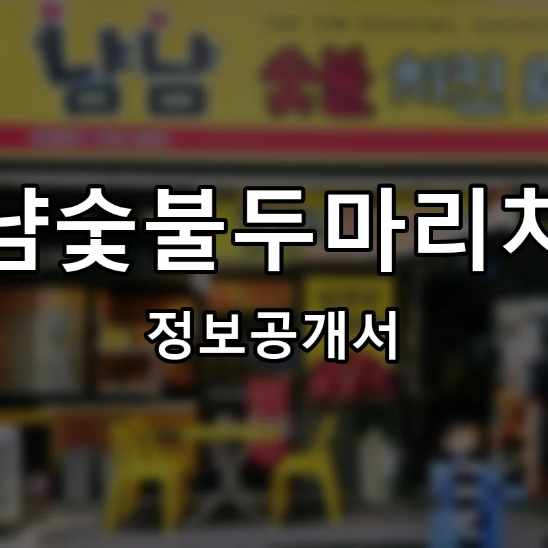 냠냠숯불두마리치킨 프랜차이즈 정보공개서