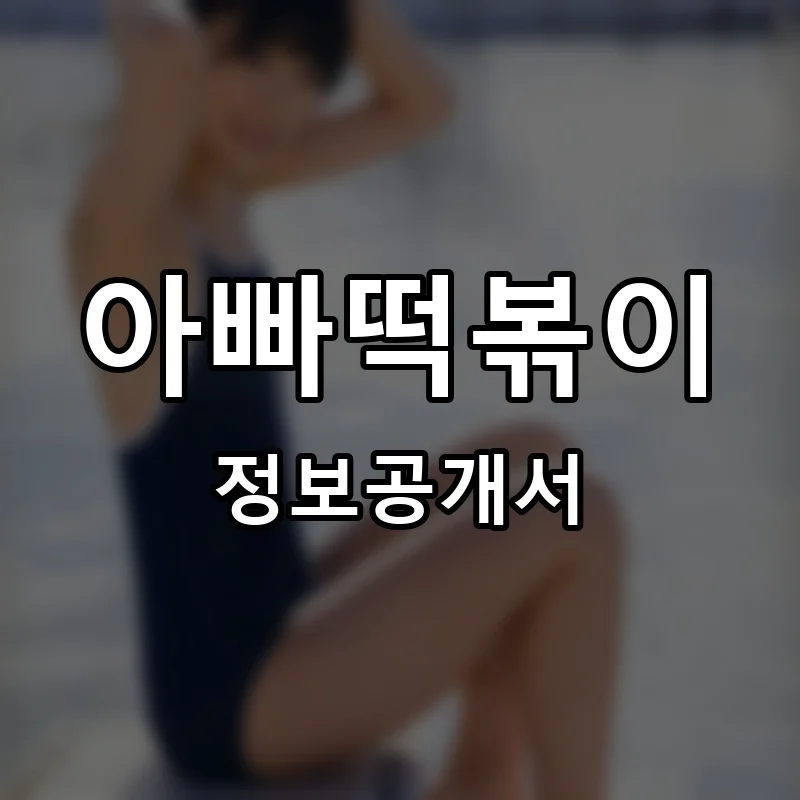 아빠떡볶이 프랜차이즈 창업 비용 정보공개서 요약