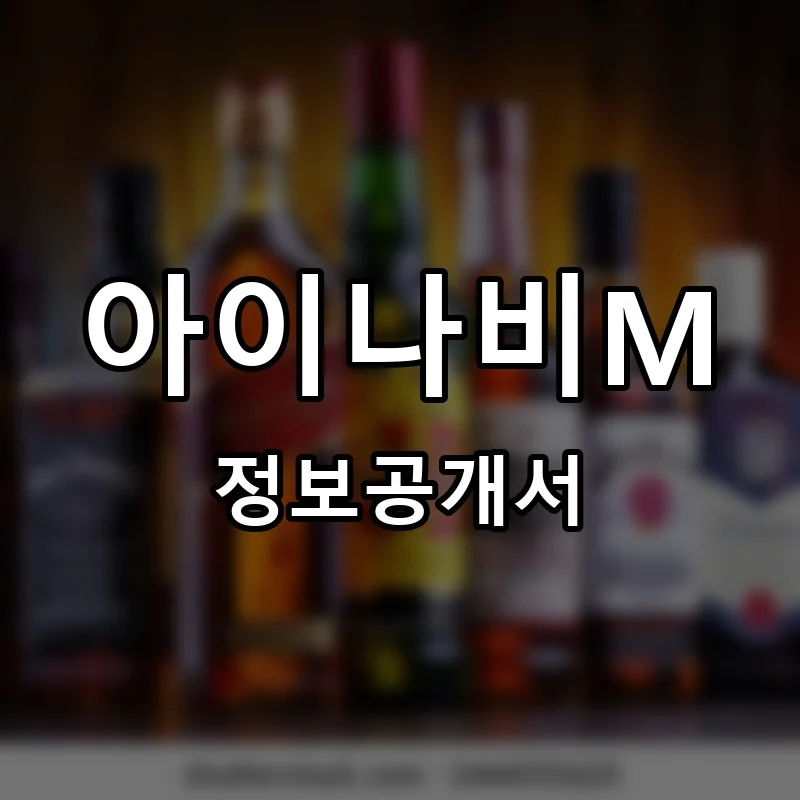 아이나비M 프랜차이즈 창업 비용 정보공개서 요약