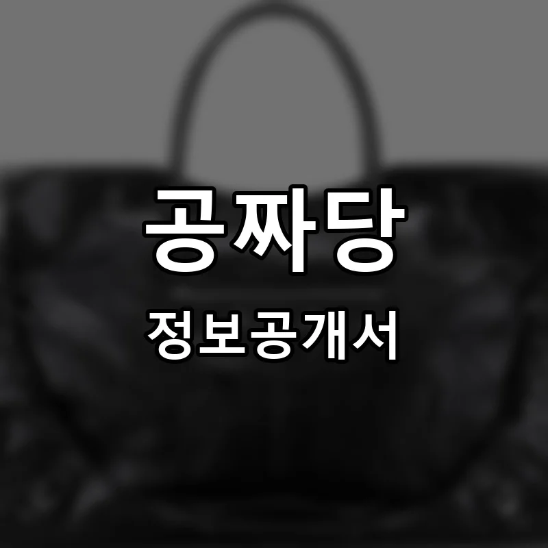 공짜당(gongzzadang) 프랜차이즈 정보공개서